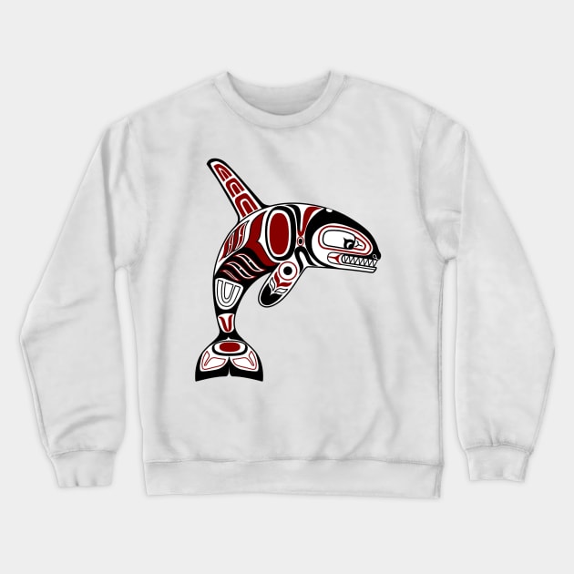 Haida Orca Crewneck Sweatshirt by gabitolgyesi